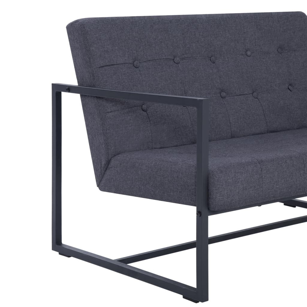 Dark Gray 2-Seater Sofa with Armrests M43712