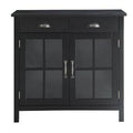 Black 2 Door Wood Accent Cabinet M7243