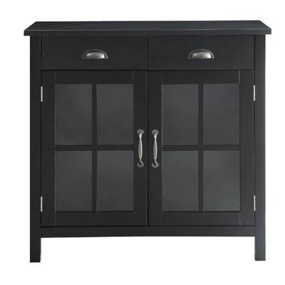 Black 2 Door Wood Accent Cabinet M7243