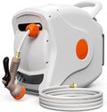 100 FT 1/2 inch Retractable Hose Reel with 8 Patterns Nozzles U951