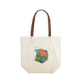 Canvas Deluxe Tote Bag with Faux Leather Handles J78841