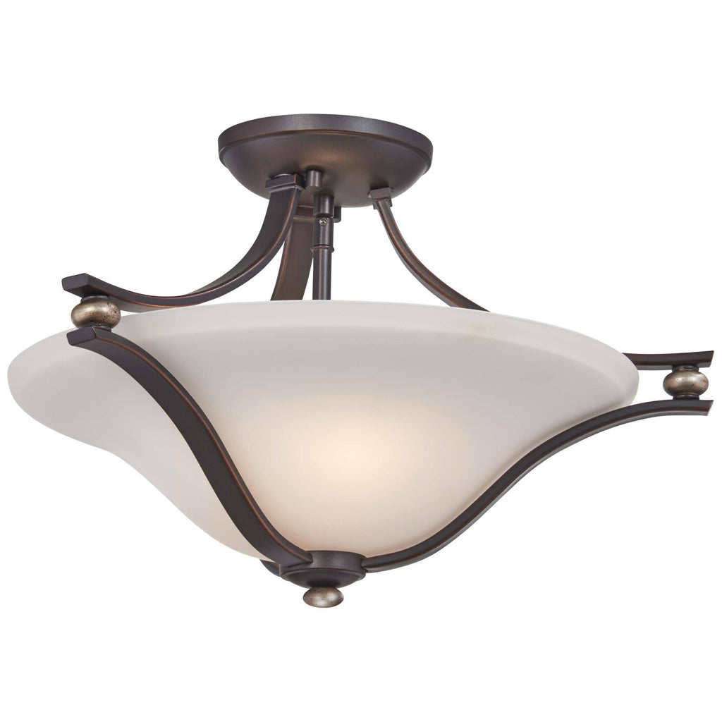 2 Light Semi Flush Mount Lathan Bronze G89787