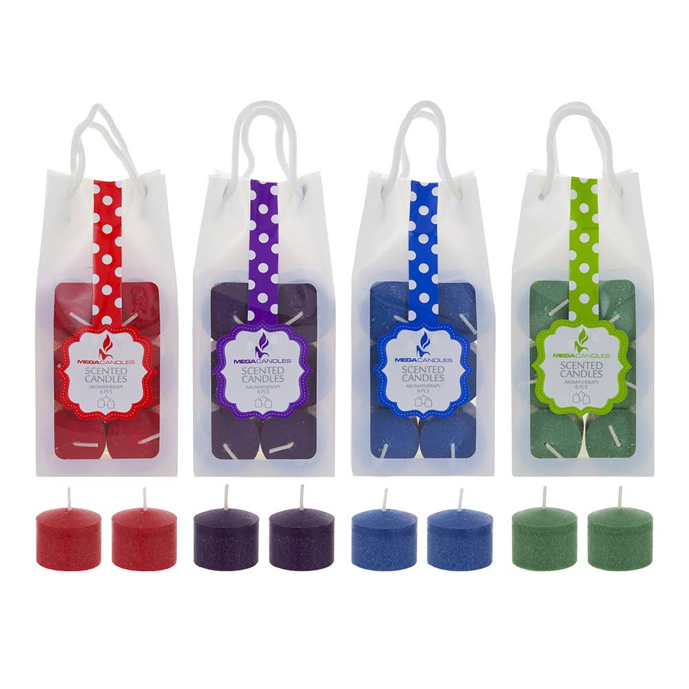 6 Count Scented Votive Candle Assorted Color S788168