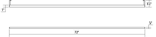 Satin White LED Indirect Wall Bar E563881