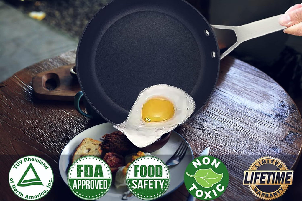 10-inch Nonstick Stainless-steel Frying Pan with Lid N3765