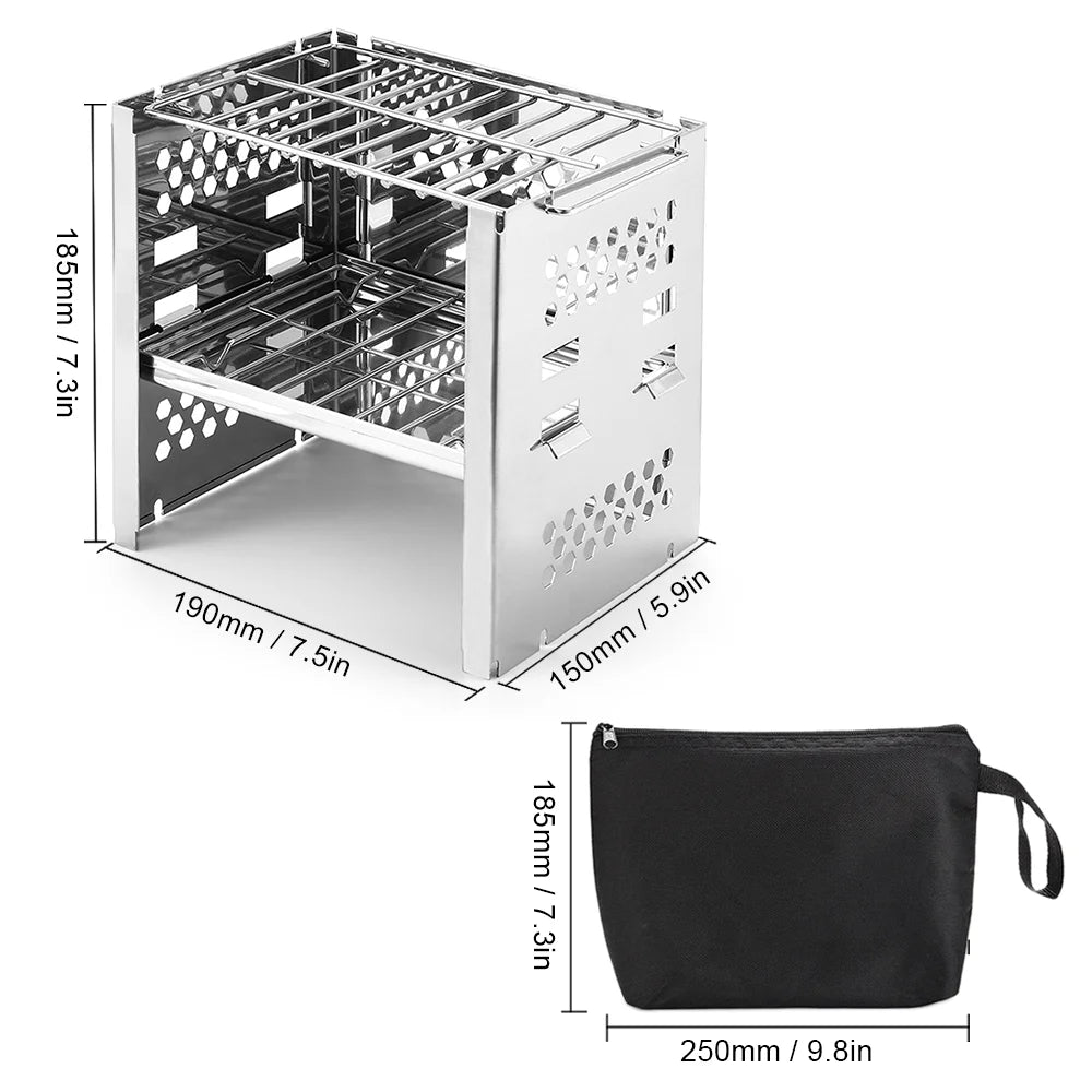 Stainless Steel Wood Burning Stove D8956