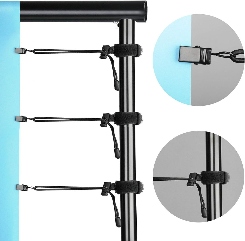 Photo Background Support System with Backdrop Stand Kit, 100% Pure Muslin 6.5 Ft x 10 Ft Chromakey Green Screen Backdrop, Clamp, Carry Bag P119464