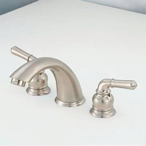 Brushed Nickel Deck Mount Hi-Arc Lavatory Faucet D332647