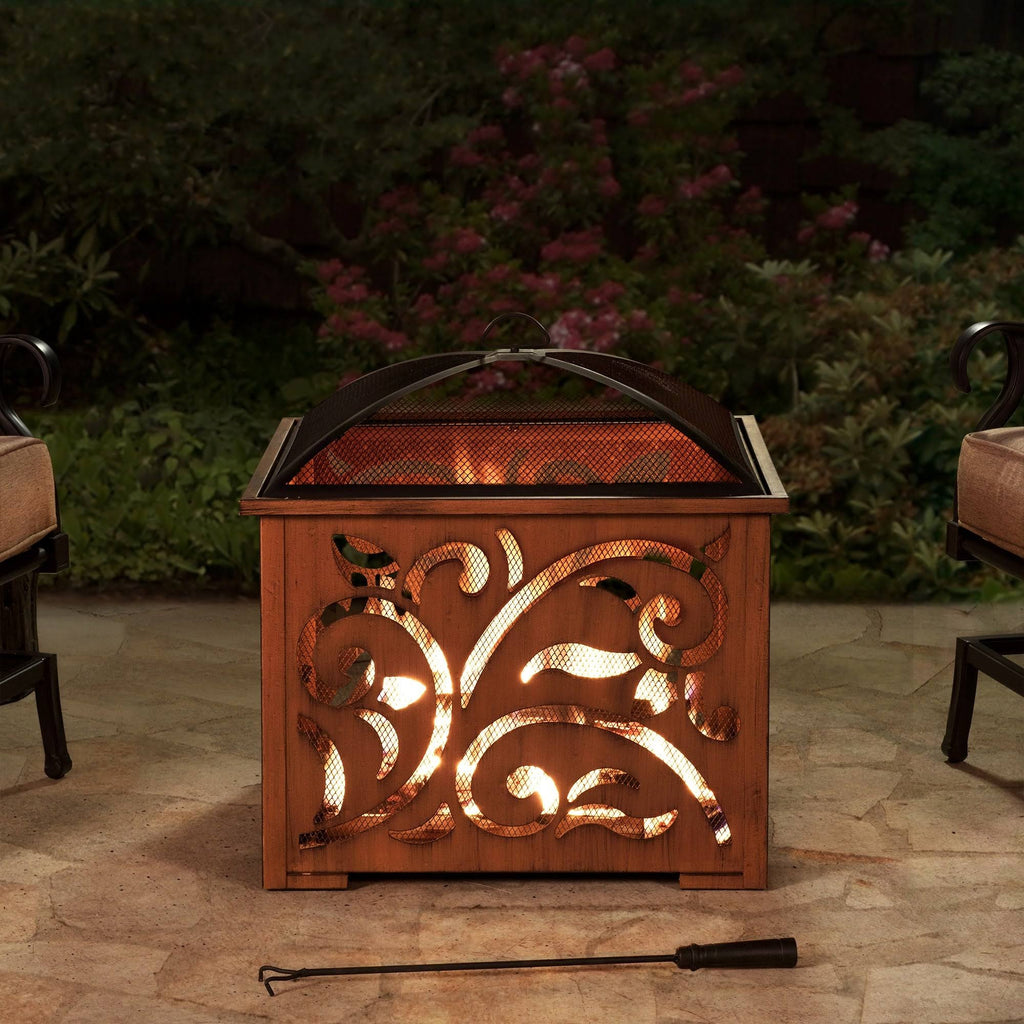 26 in. Square Wood Burning Firepit I499194