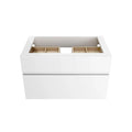 White Double Drawer Bath Vanity Cabinet I5500