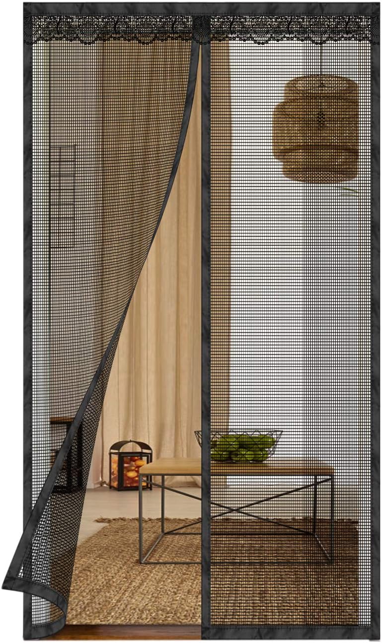 Magnetic Garage Door Screen 16x7FT Fiberglass Pack of 2 G2678