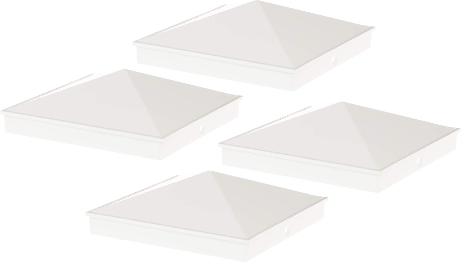 4x4 Aluminum Pyramid Post Cap Cover (Brown, 8 Pack) T92355