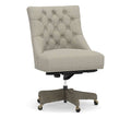 Gray Wash Chenille Basketweave Swivel Desk Chair N85354