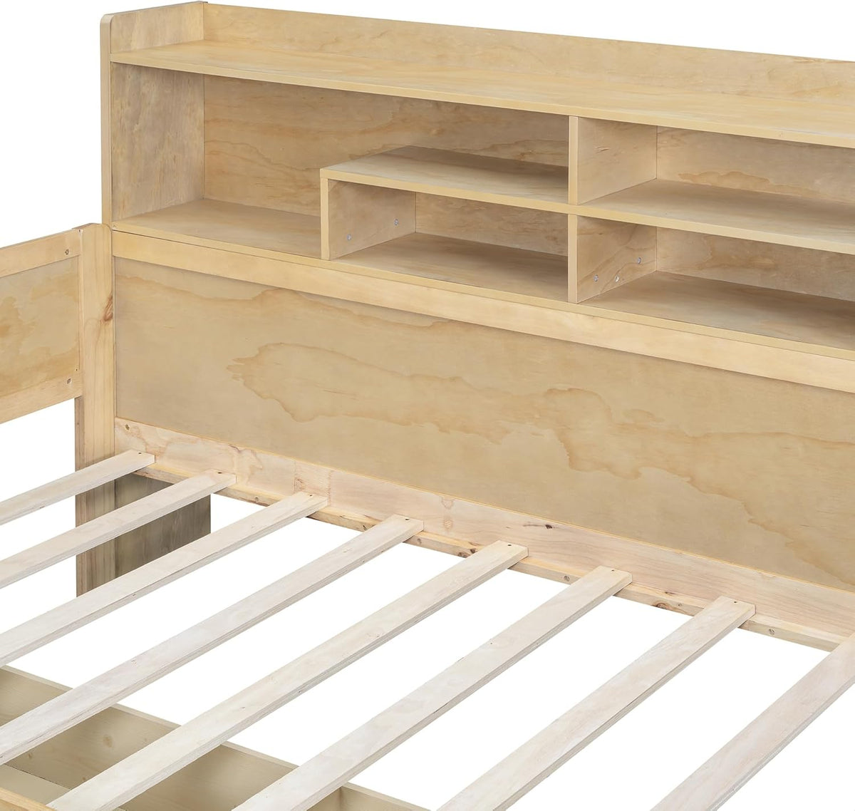 Twin Size Wooden Daybed with Storage Bookshelf, Study Desk and 2 Drawers P8481