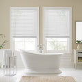 Faux Wood Cordless Shade in White M912605
