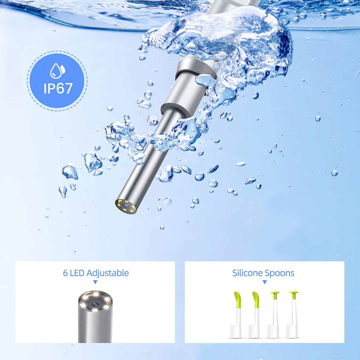 1080P HD Ear Wax Removal Otoscope with IPS Screen and 32G Card S148