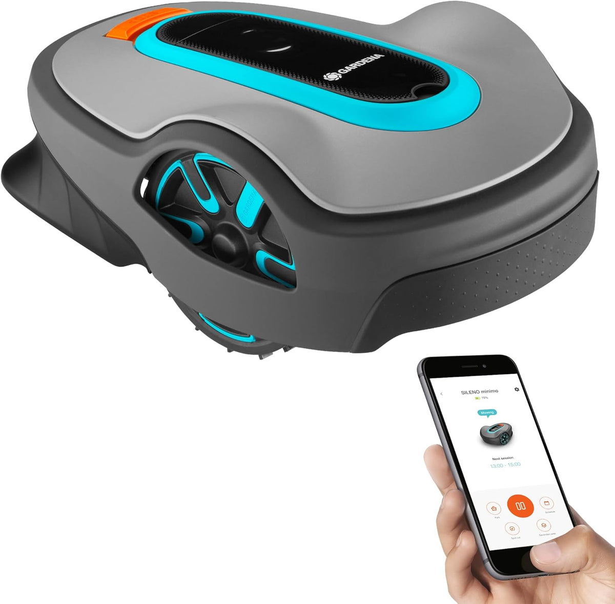 Robotic Lawnmower with Bluetooth App, Gray J3760