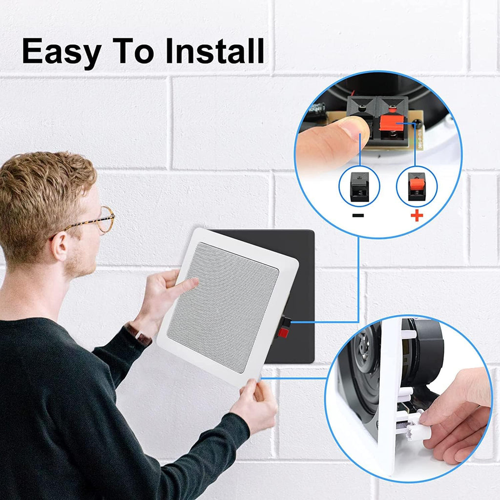 5.25 Inch Wall Mount Ceiling Speakers (2 Pairs) P74361