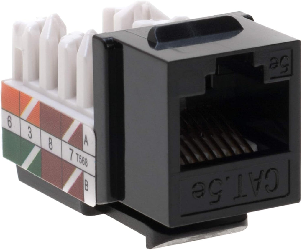Cat5e RJ45 Punch-Down Keystone Jack Black (50) B513