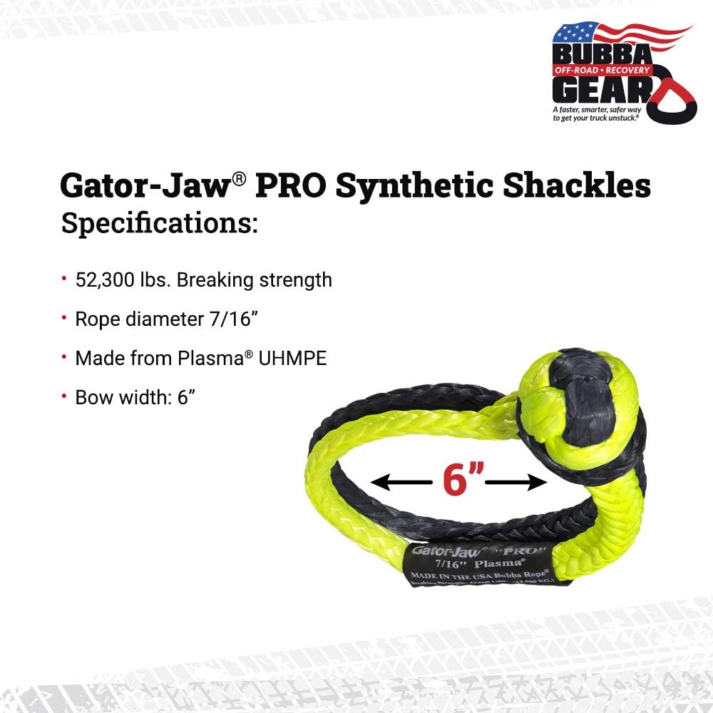Green Pack of 2 Synthetic Tow Shackle S837362