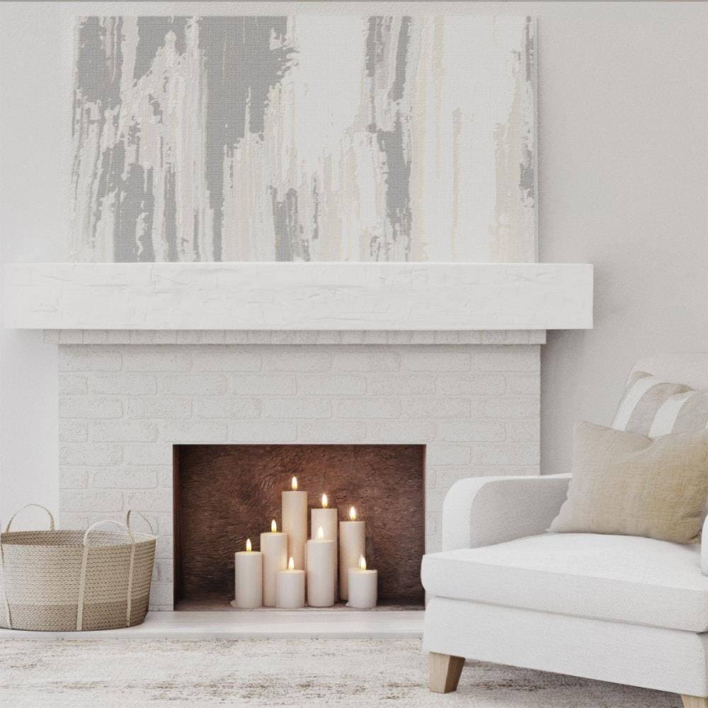 Hand Hewn Faux Wood Fireplace Mantel H566