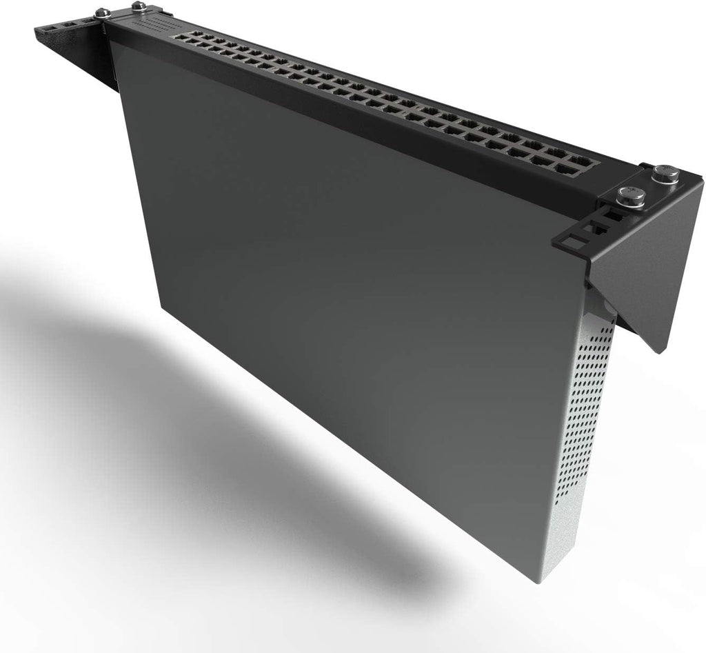 2U Folding 19 Inches Cold Rolled Steel Wall Mountable Vertical Rack Pack of 2 K486974
