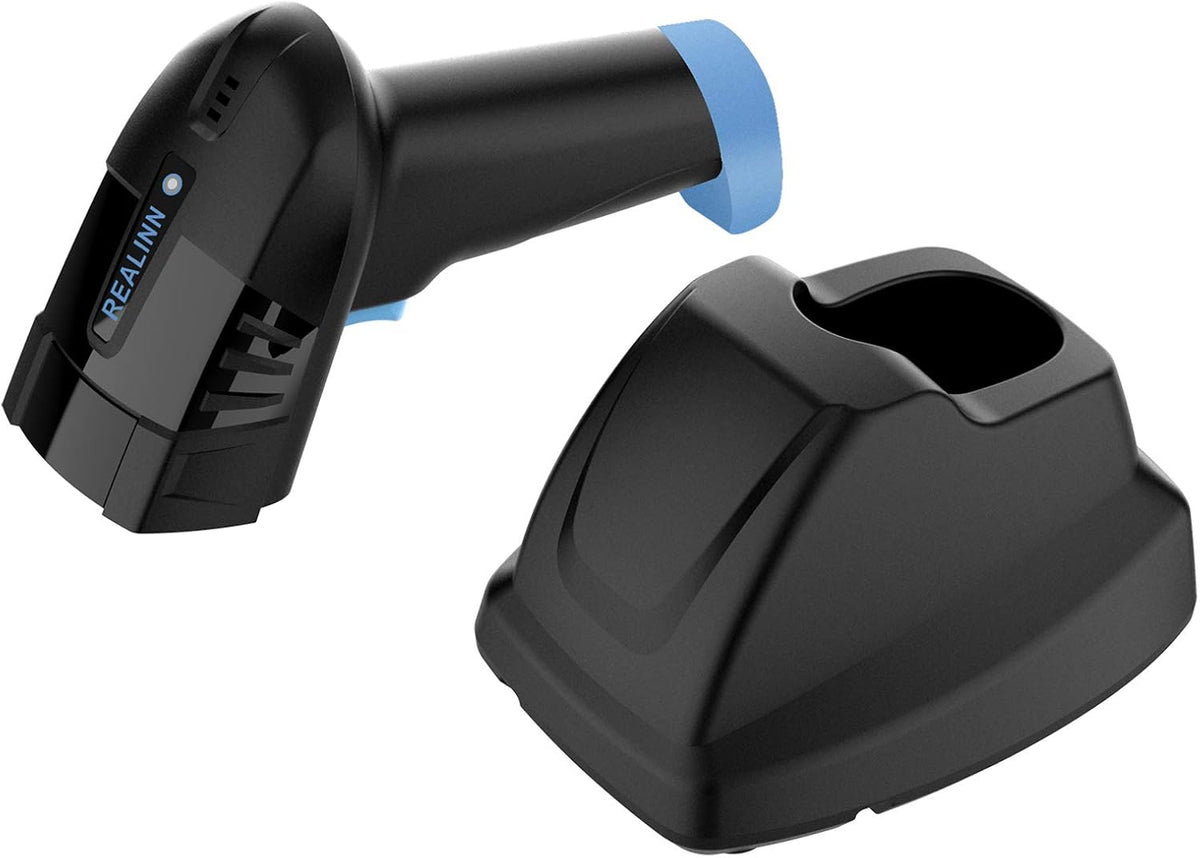 Cordless Barcode Scanner 2D QR Code Bar Code Reader with USB Cradle Pack of 2 B84145