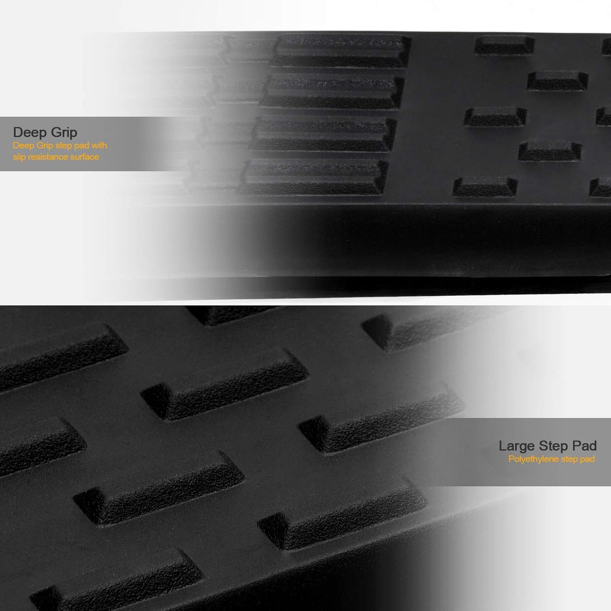 5 Oval Side Step Nerf Bars Matte Black D9071
