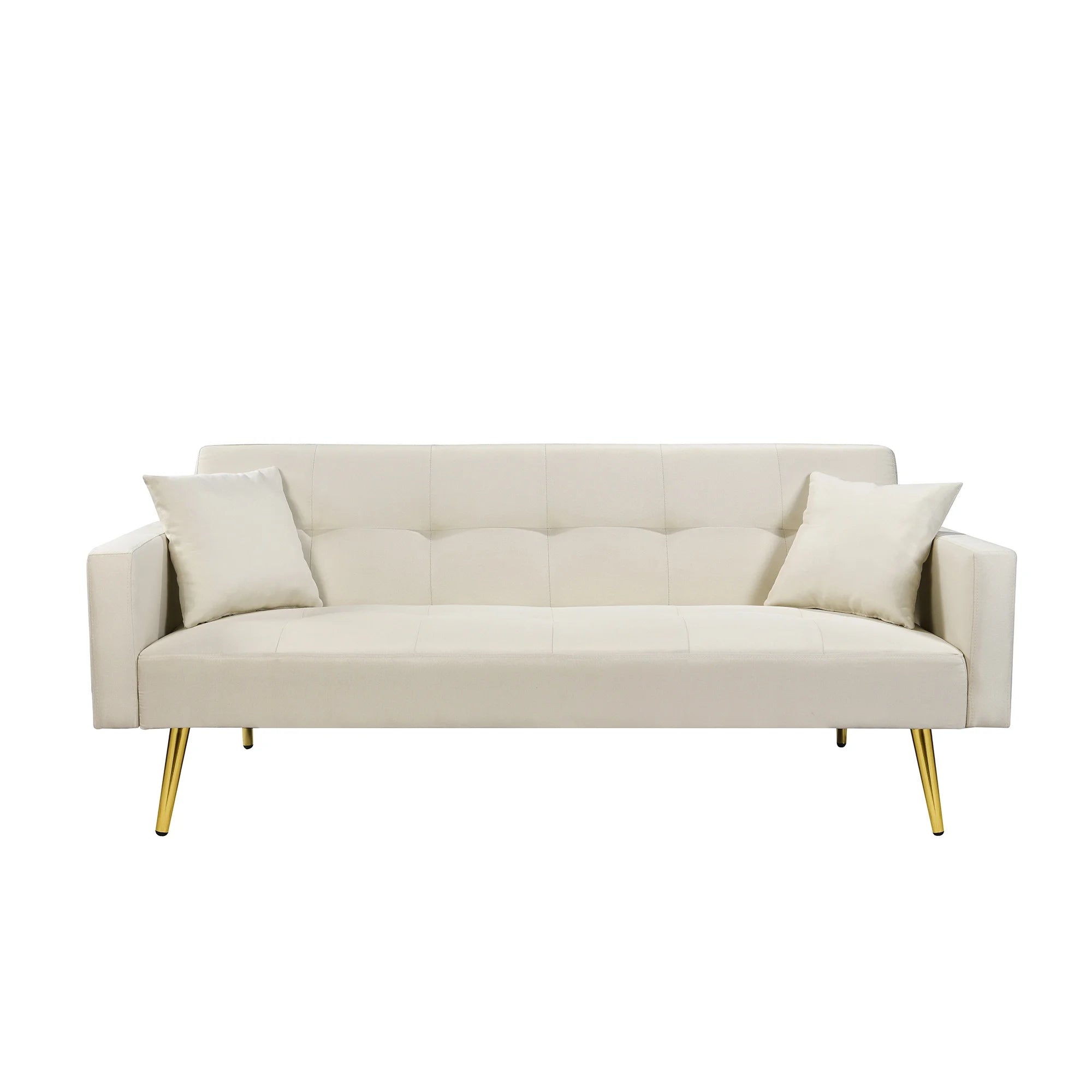 Convertible Fabric Folding Futon Sofa Bed J445