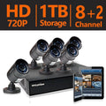 6 HD 720p Security Camera System, 8 Channel CCTV B97398