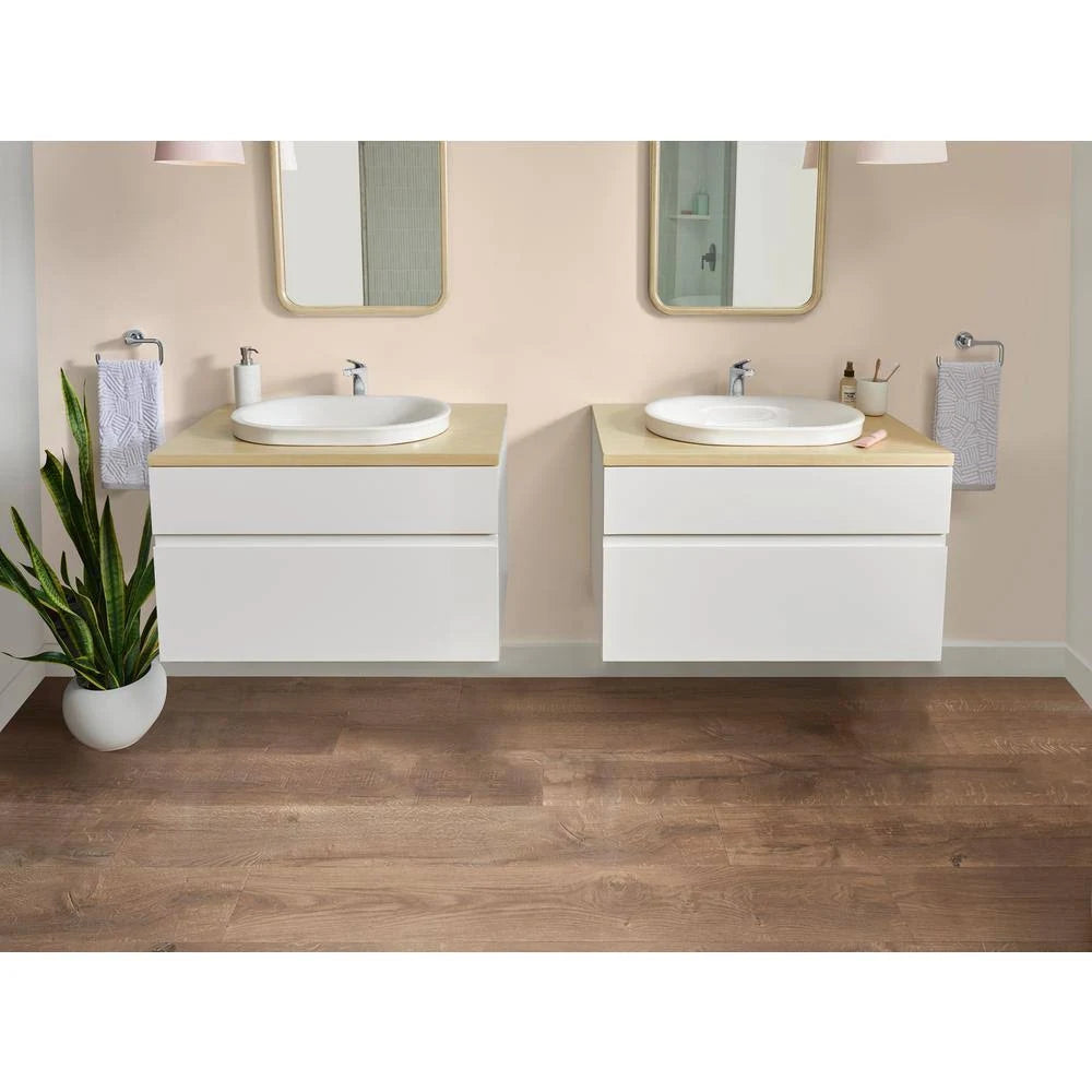 White Double Drawer Bath Vanity Cabinet I5500