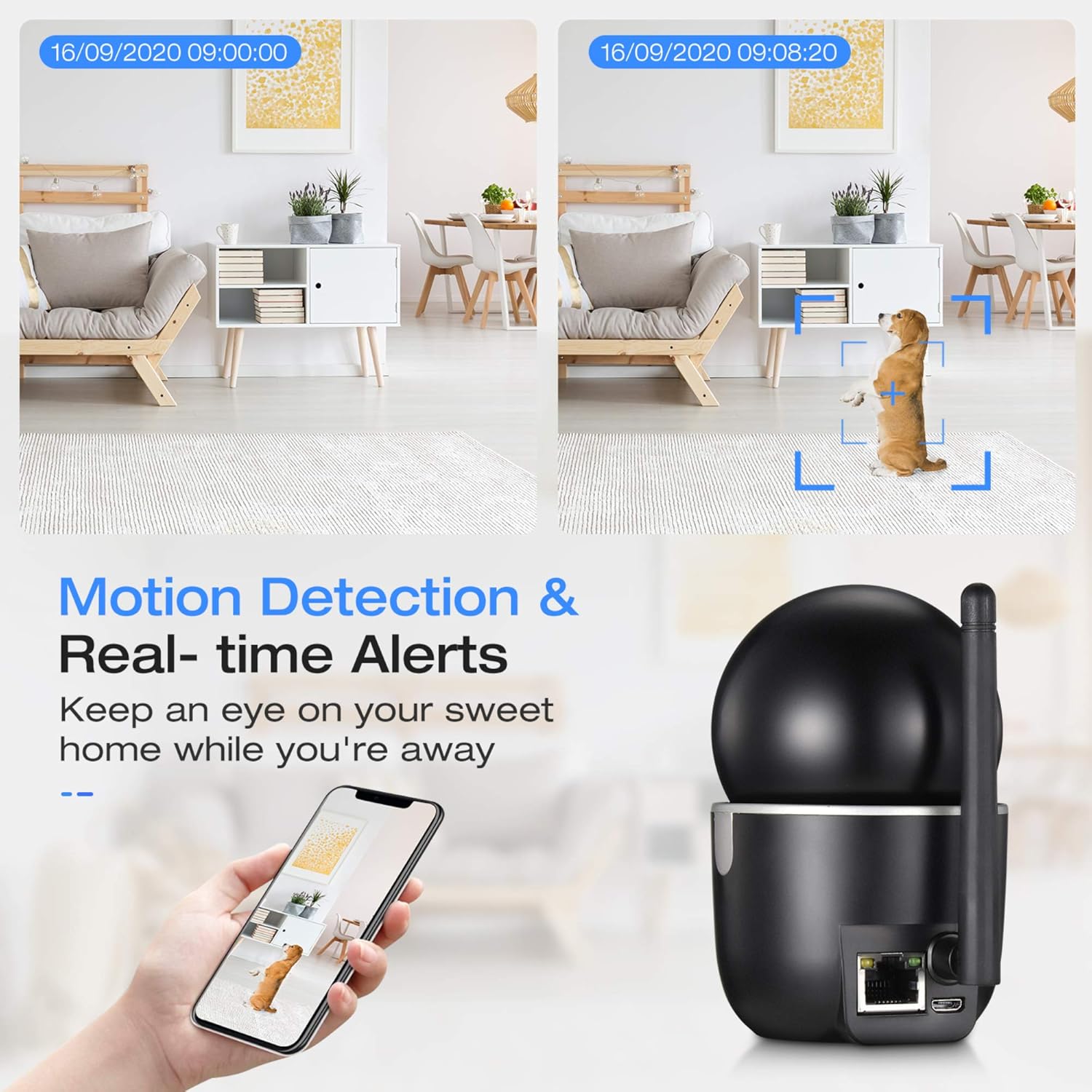 Indoor Security Camera with Motion Detection, Night Vision, 2-Way Audio M953
