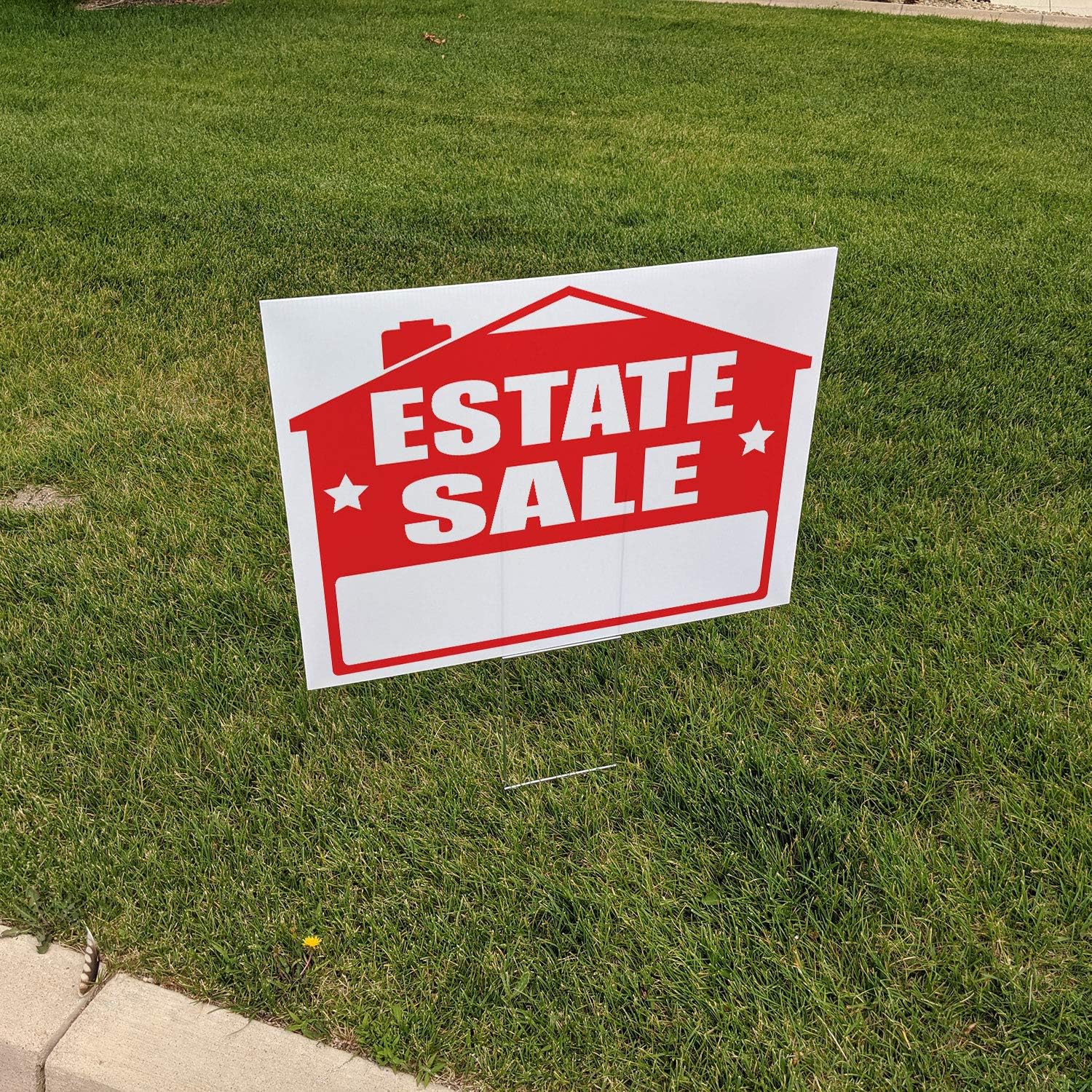 Estate Sale Yard Sign Kit, 24" W x 18" H CoroPlast, Double-Sided, Pack of 2 F716101