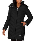Black Petite Faux-Fur-Trim Down Hooded Puffer Coat C792969