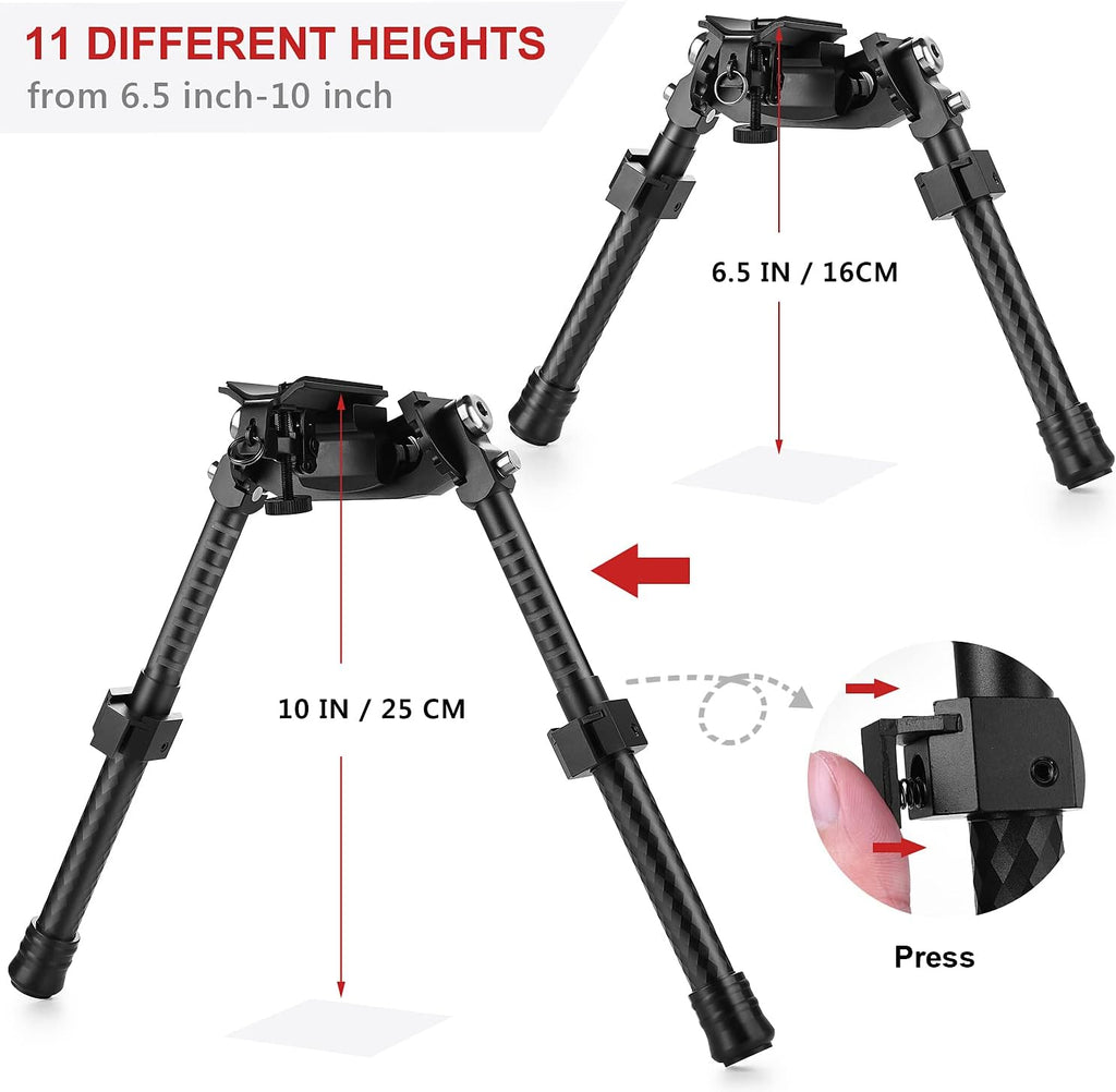 Bipod, 8-12Inches Adjustable Heavy Duty, Pack of 2 J126