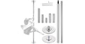 10 ft 45mm Spinning Static Dancing Pole Kit L332029