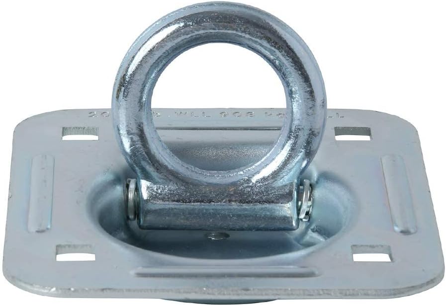 8 Pack Heavy Duty Steel D-Ring Tie-Down Anchors F6657