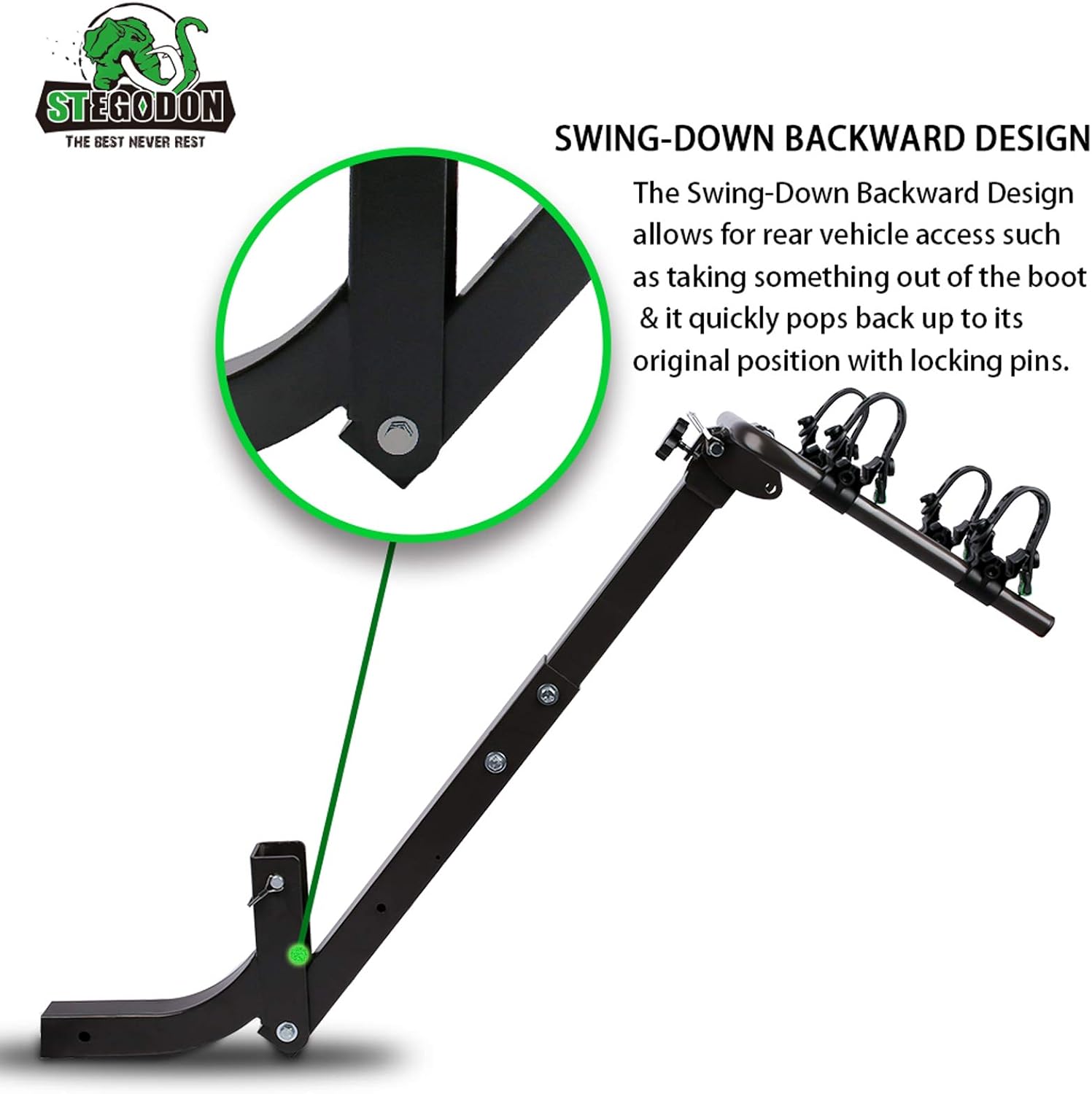 2 Bike Hitch Rack 2'' Hitch Receiver Heavy Duty Bicycle Carrier Racks Hitch Mount Double Foldable Rack Pack of 2 V898345