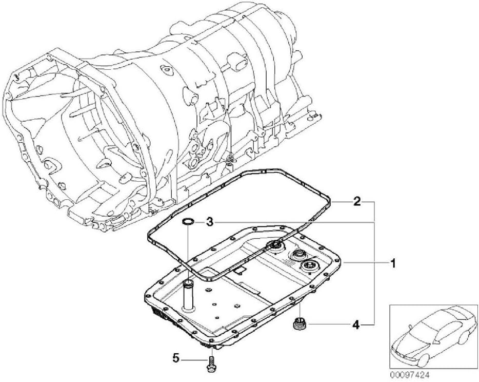 6HP26 Transmission Oil Pan with Drain Plug Gasket and Bolts Pack of 2 T404