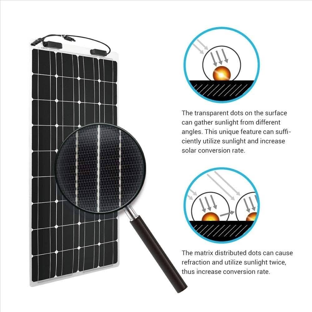 100 Watt 12 Volt Flexible Monocrystalline Solar Panel M896