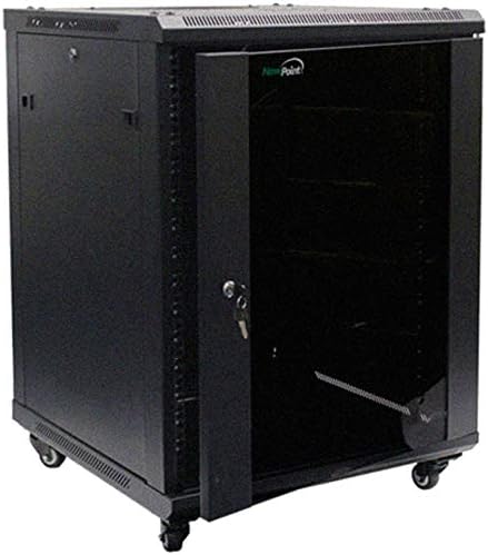 15U Wall Mount Audio Video Rack Cabinet with Glass Door N123298