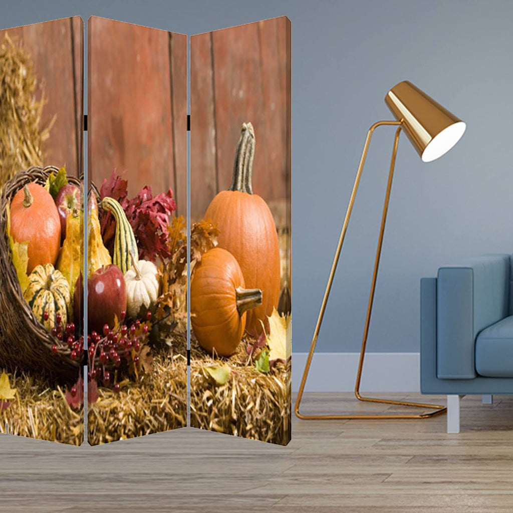 Multi Color Wood Canvas Harvest Screen S920241