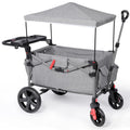 Foldable Wagon with Adjustable Handle Bar and Removable Canopy C3827
