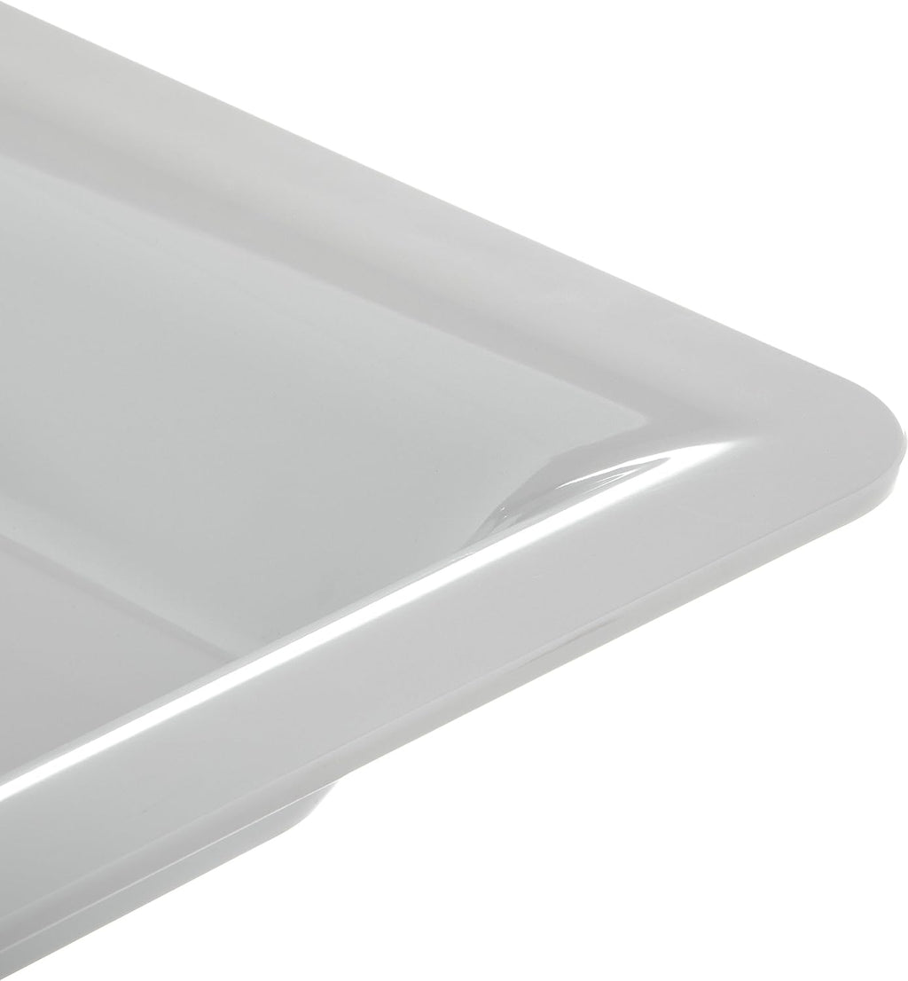 White Melamine Full Size Food Pan, 4 qt Capacity, Case of 6 D58620