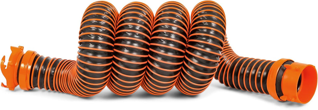 20ft RV Sewer Hose Kit with Swivel Fitting and Translucent Elbow I1131