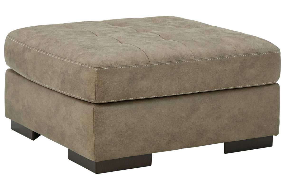 Oversized Fabric Accent Ottoman in Pebble Beige W801189