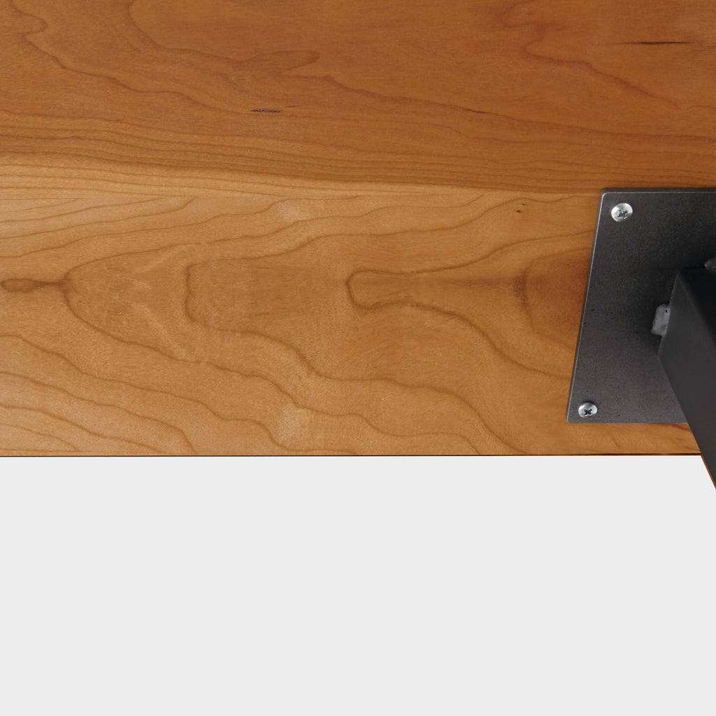 Cherry Top Round Table with Graphite Base J67840