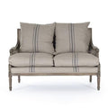 Stripe Blue Louis Settee S257