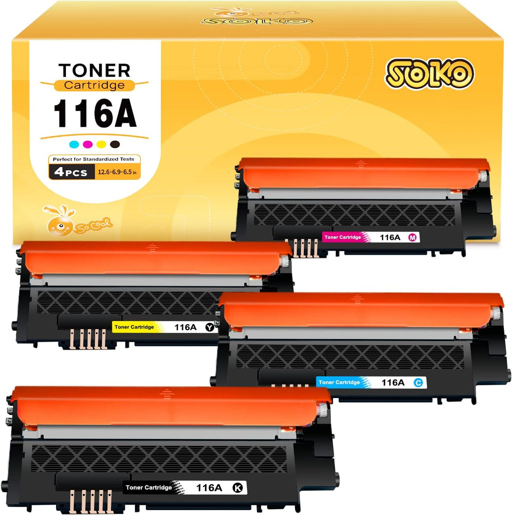 4 Pack Toner Cartridge Black Magenta Yellow Cyan R8727