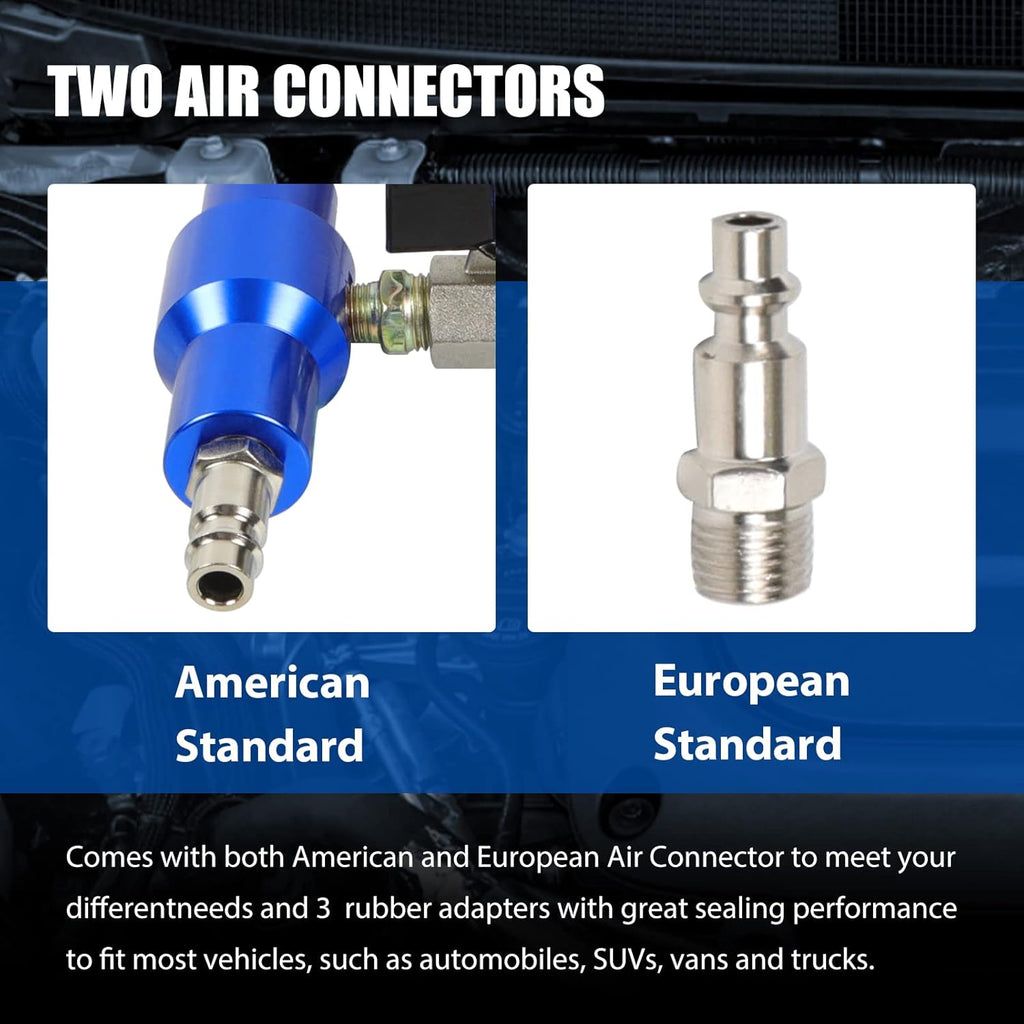 Coolant Vacuum Pressure Tester Filling Kit with Air Connector, Pack of 2 W83362